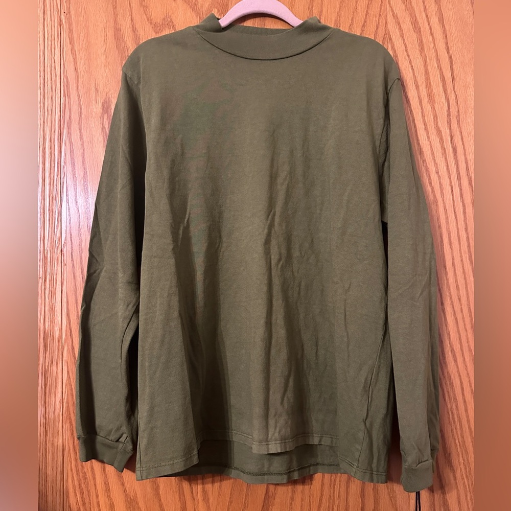 Les Tien Long Sleeve Cotton Mock Neck Tee - NWT - Size M